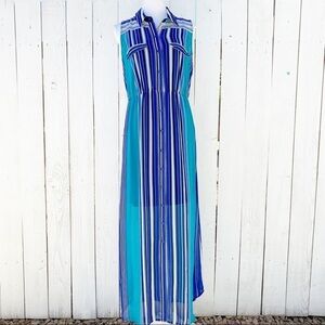 Luxology Striped long maxi dress Size 10